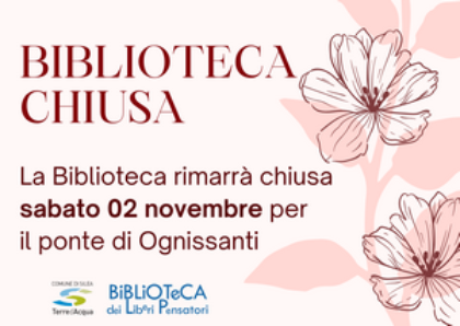 Chiusura Biblioteca sabato 2 novembre