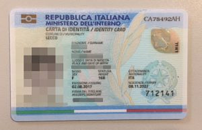 Facsimile carta identità elettronica