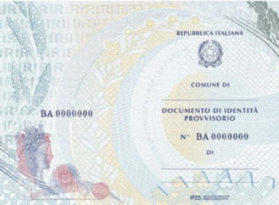 Documento di identità provvisorio