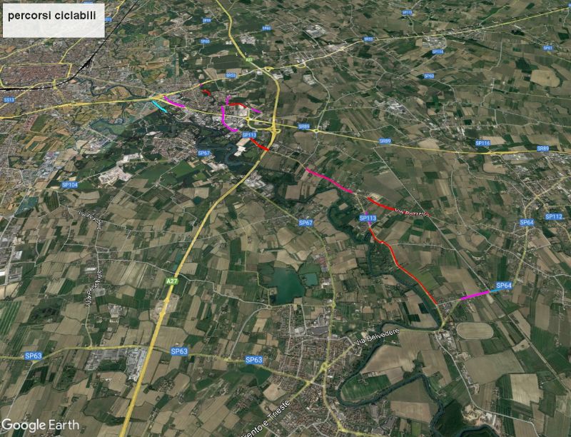 Mappa percorsi ciclabili