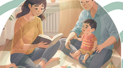 disegno mamma papà e figlio